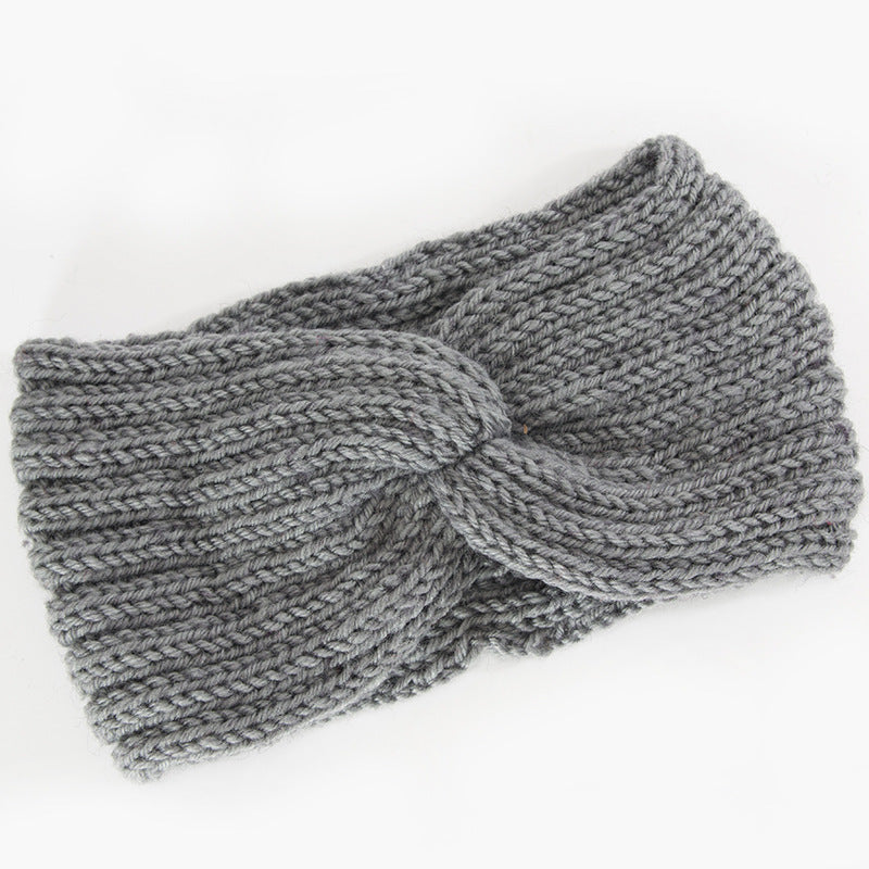 Knit Headbands Ear Warmers Elastic Turban Head Wraps Solid Hair Band