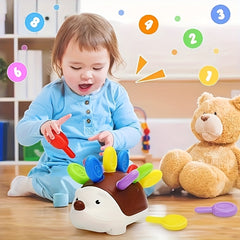 Colorful Hedgehog Puzzle Toy for Kids - Number Matching Activity