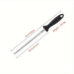 Professional 33cm Carbon Steel Rod Sharpener for Food Trucks