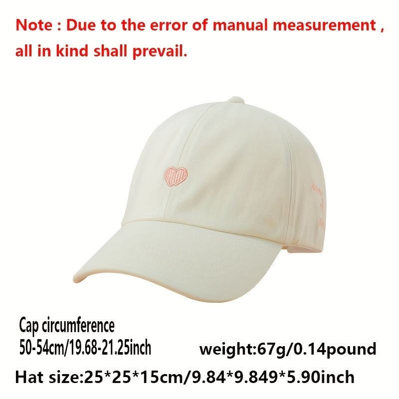 Kids Love Letter Embroidery Top Ponytail Hat