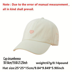 Kids Love Letter Embroidery Top Ponytail Hat
