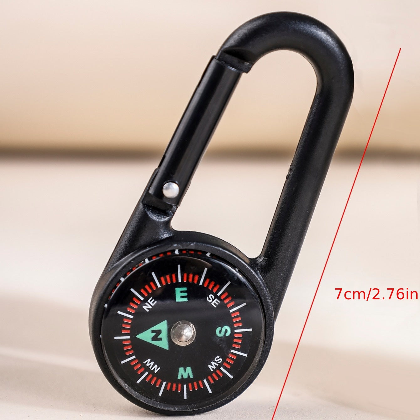 PVC Compass Keychain Bag Accessories Key Chain for Camping Hiking Tools