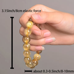 AierCrystal Brazilian Titanium Rutilated Crystal Bracelet