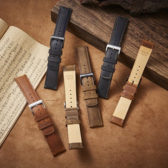 Men's Calfskin Italian Leather Watch Strap 22mm
