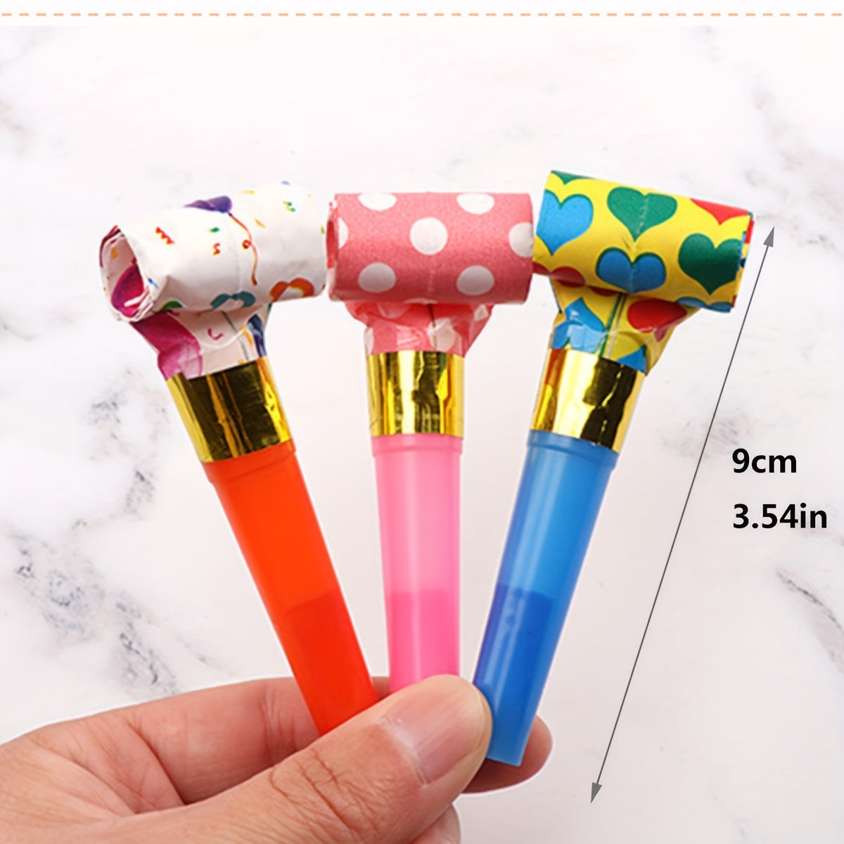 40pcs Plastic Whistle Birthday Party Event Aid Props Random Pattern