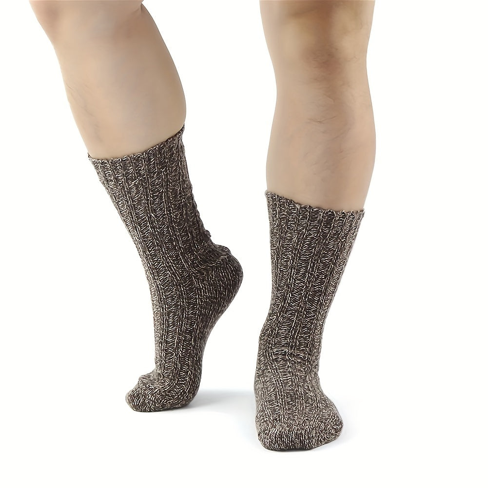 Men's Cartoon Crew Socks Thermal Wool Blend Comfy Casual Unisex