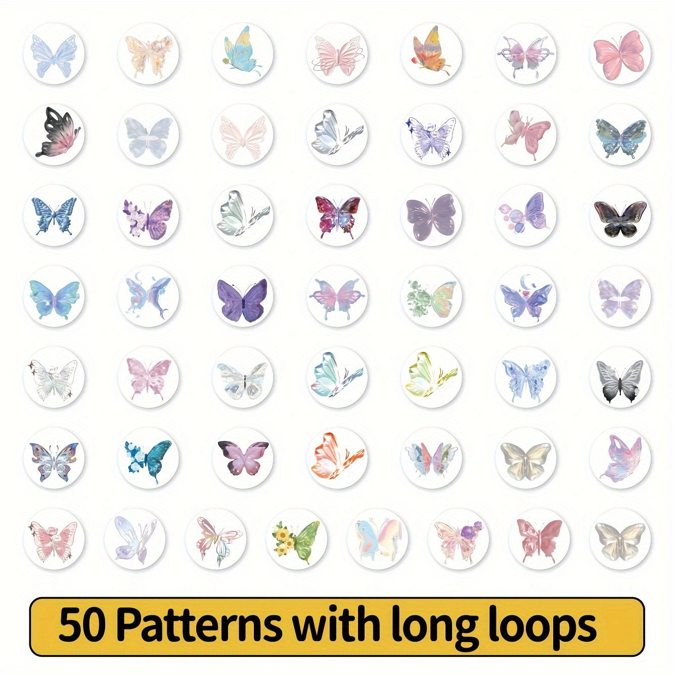 200pcs Butterfly and Rainbow Stickers