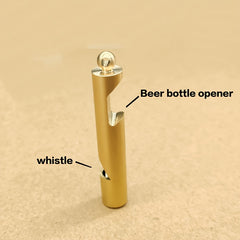 Survival Whistle Keychain Emergency Tool Outdoor Rescue Bottle Opener
