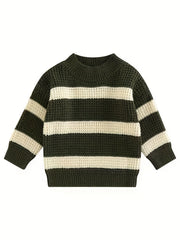 Casual Girls Round Neck Knitted Pullover Top