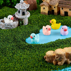 Set of 10 Duck Figurines for Outdoor Garden Decoration