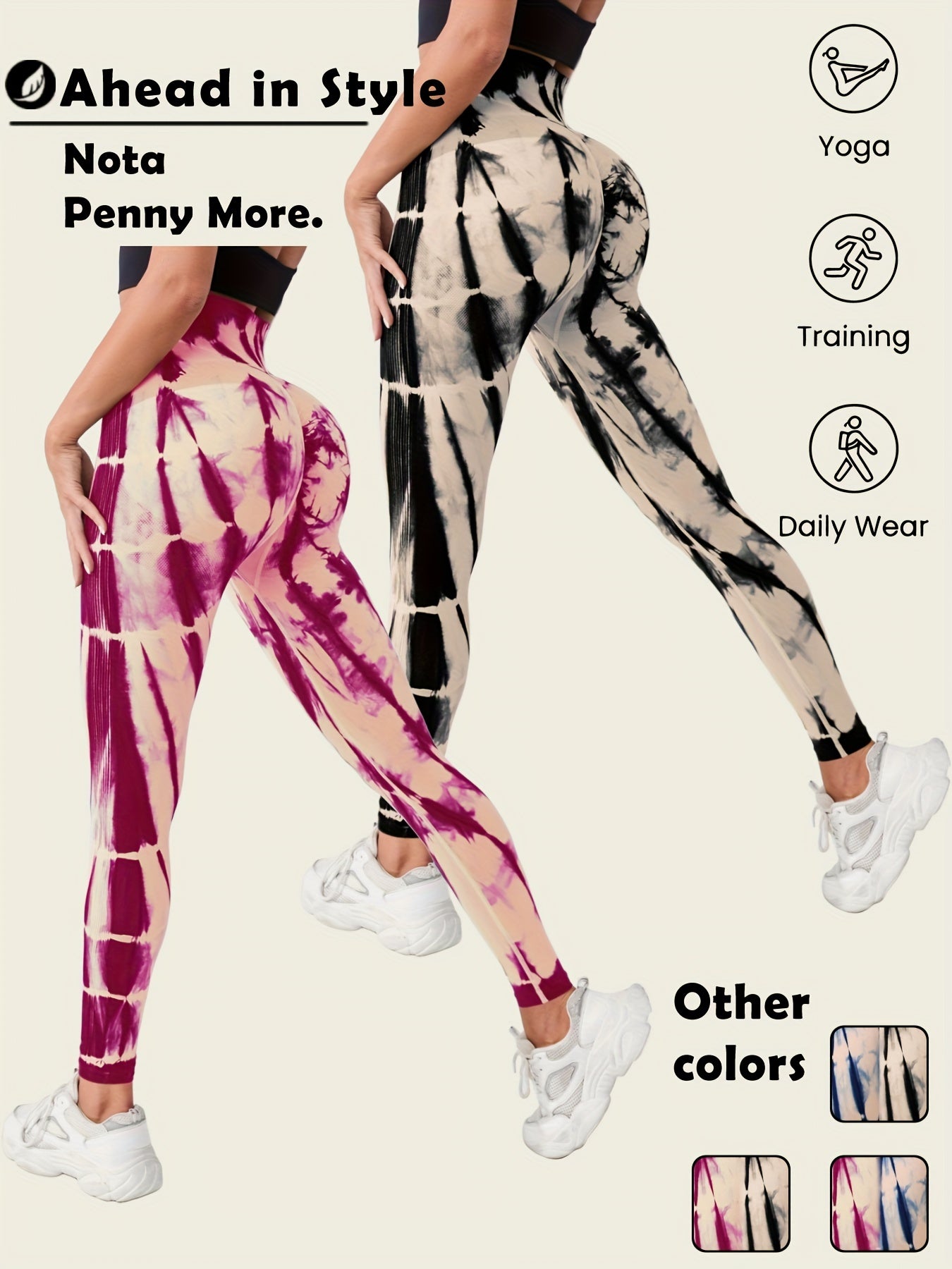 2Pcs Butt Lifting Yoga Pants High Waist Seamless Quick Drying Sports Leggings
