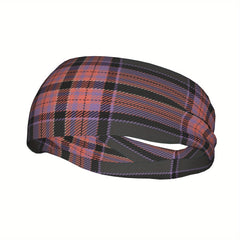 Vintage Plaid Headband Purple Orange Striped Sports & Casual Outfits