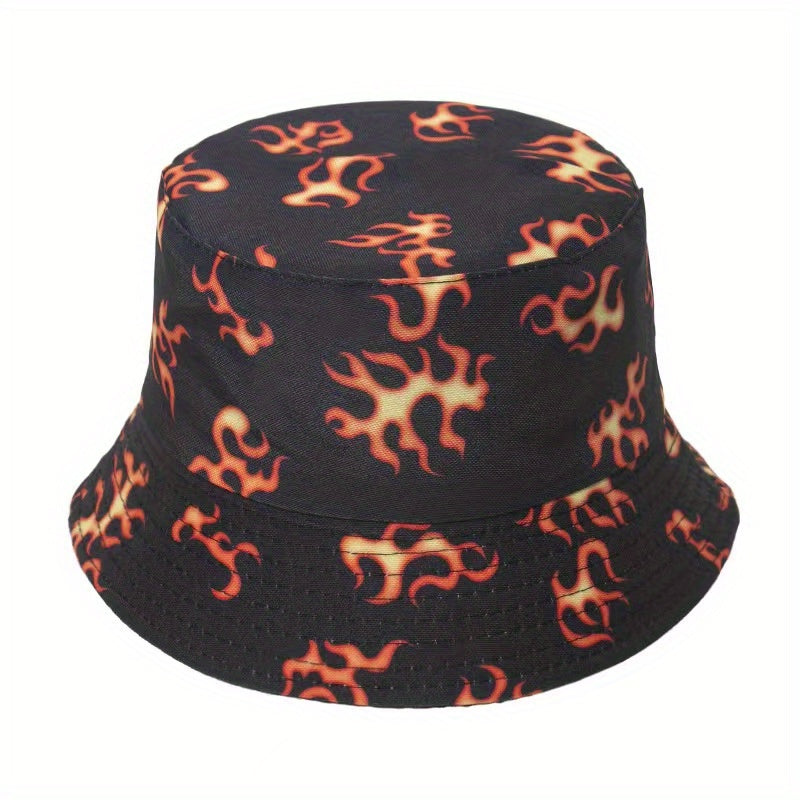 Men's Street Print Sunshade Bucket Hat Fisherman Hat