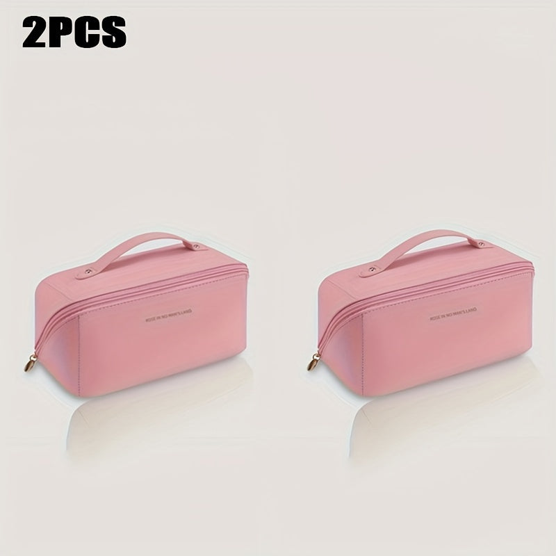 2pcs Large Women Toiletry Bags Waterproof Makeup Bag Portable Storage Gift
