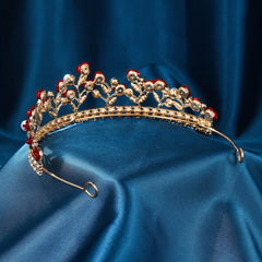 Crystal Rose Flower Headband Bridal Crown