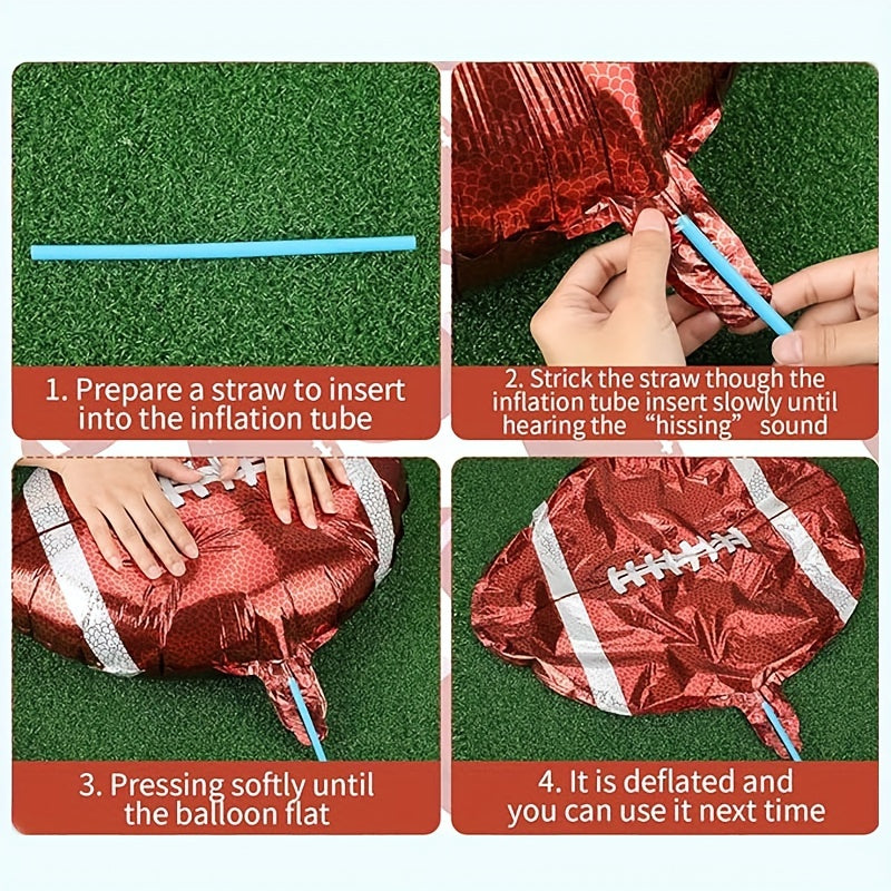 10pcs 43 18 Cm Rugby Football Balloons Sports Theme Birthday Party Decor