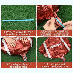10pcs 43 18 Cm Rugby Football Balloons Sports Theme Birthday Party Decor