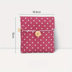Girls Portable Sanitary Pad Bag Makeup Earphone Storage Coin Purse