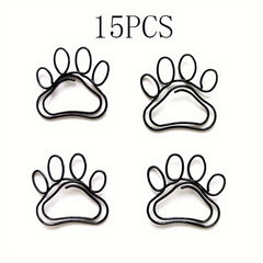 30PCS Small Dog & Cat Paw Shaped Paper Clips Mini Animal Bookmark