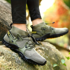 Men's Adjustable Buckle Hiking Boots Non Slip Shoes