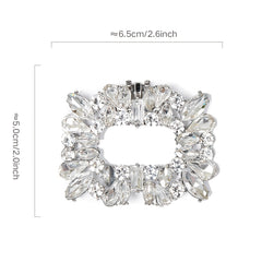 Square Rhinestones Shoe Buckles - Wedding High Heel Decoration