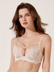 Lace Push Up Bra with Cut Out Design