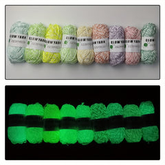 Glow In The Dark Yarn Mixed Polyester Luminous Yarn 50g Roll