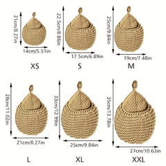 Bohemian Style Woven Teardrop Wall Basket