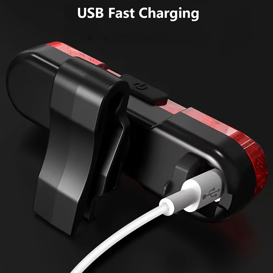 USB Rechargeable Bike Rear Light LED Tail Light for Cycling Safety