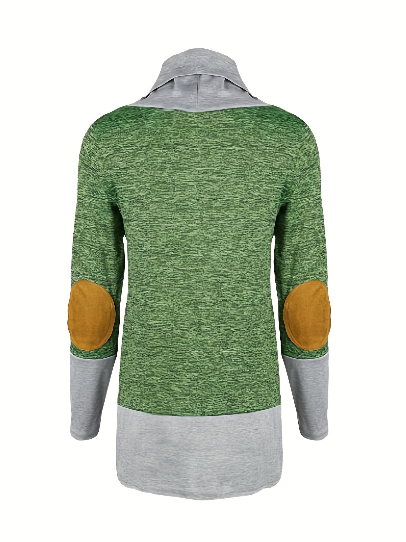 Block Turtle Neck Top Long Sleeve Casual Fall Spring Women's Top