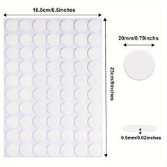 350pcs Double Sided Transparent Adhesive Stickers Waterproof Small