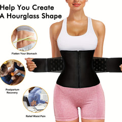Waist Trainer Tummy Wrap Zipper Slimmer Belly Belt Women's Underwear