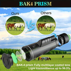 40X60 HD High Magnification Monocular with Phone Clip