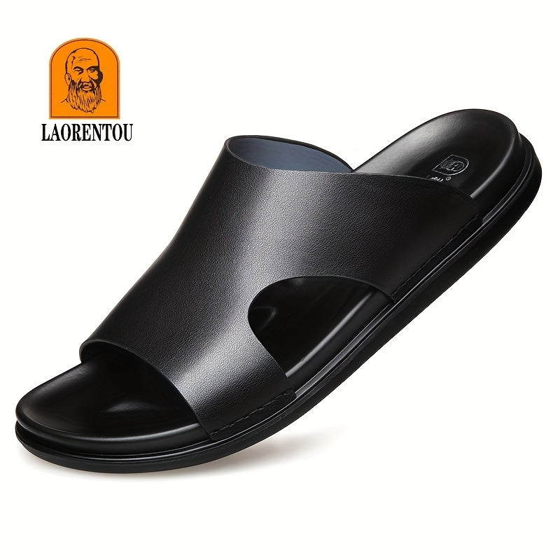 Men's Lightweight Non Slip Open Toe Quick Dry Slides For Bathroom Beach Summer