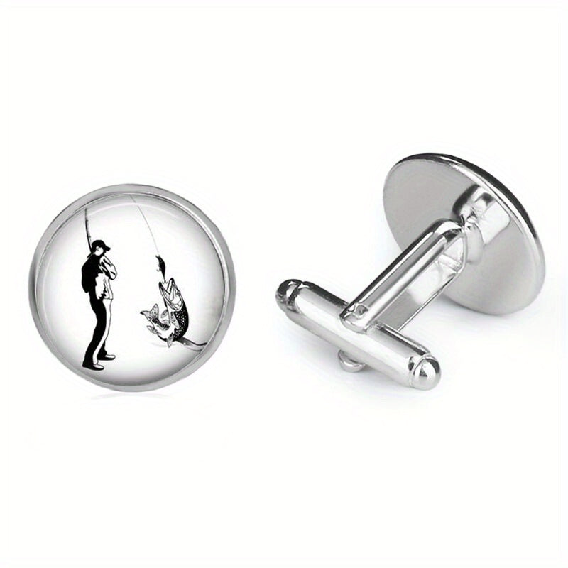 Fishing Cufflinks Stainless Steel Cufflinks
