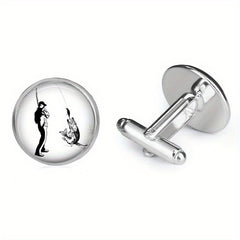 Fishing Cufflinks Stainless Steel Cufflinks