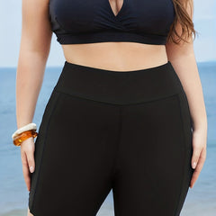 Modest Tankini Set Solid Bra & Shorts Swimsuit