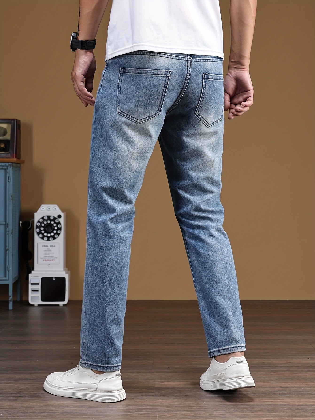 Men's Ripped Jeans Distressed Street Style Denim Pants