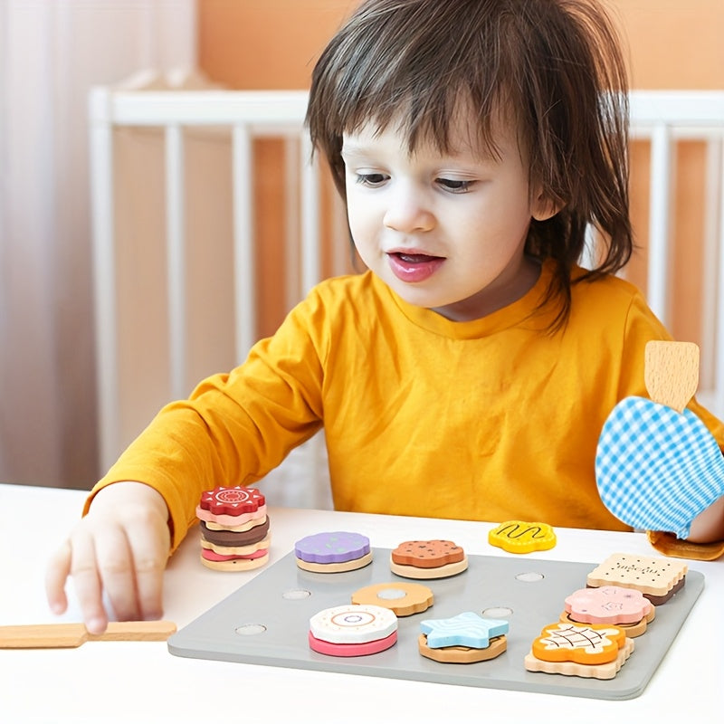 Baking Cookie Playset for Pretend Play Wooden Toy Set