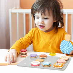 Baking Cookie Playset for Pretend Play Wooden Toy Set