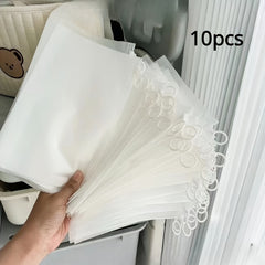10pcs Extra Thick Transparent Sorting Bags for Storage & Travel