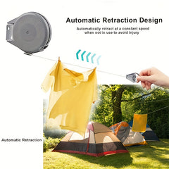 1pc Retractable Clothesline Portable Heavy Duty Washing Line PVC