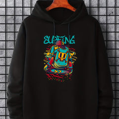 Men's Graffiti Surfing Hoodie Casual Sweatshirt