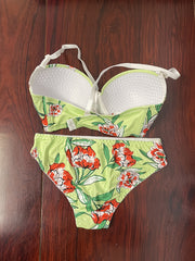 Floral Print Push Up Bra & Panties Set