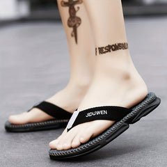 Men's Letter Print Thong Sandals Non Slip Flip flops