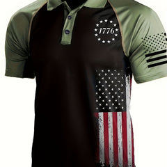 Men's Vintage Style Lapel Short Sleeve Shirt