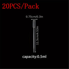 20pcs Plastic Resin Squeeze Pipettes for Silicone Mold Jewelry Making