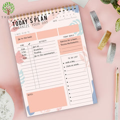 Trees Daily To Do List Planner Checklist Undated Daily Schedule Agenda