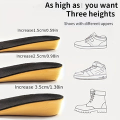 Invisible Height Increase Insoles - Breathable Shock Absorption