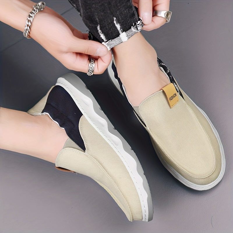 Men's No Tie Lace Slip On Loafers Casual Shoes